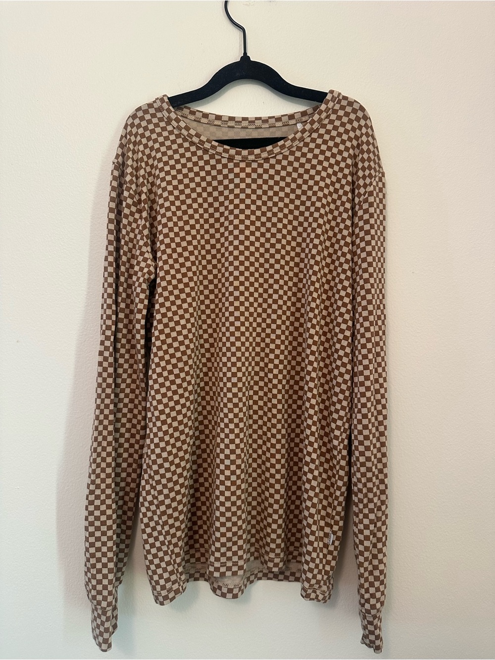 Brixton Phoenix Bamboo Brown Checkered Long Sleeve Shirt - 8/9